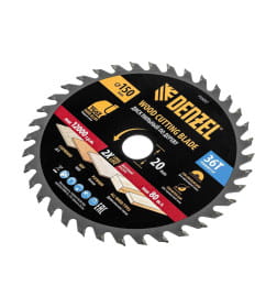 Диск пильный по дереву 150х36Tх20 мм тонкий Denzel 733037