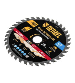Диск пильный по дереву 140х36Tх20 мм Denzel 733017