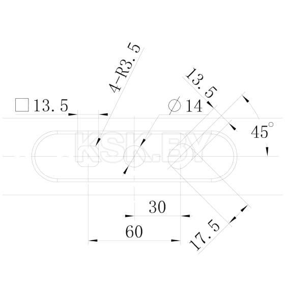 Нож для газонокосилки 21" (53 см, блистер) HYUNDAI KN-BL-21HY (KN-BL-21HY) 