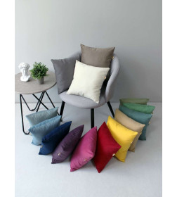 Подушка декоративная 35x35 см (серо-голубой) MATEX ARIA PREMIUM VELOURS 65-456