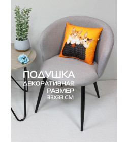 Подушка декоративная "Котята мейны" 33x33 см (коричневый, оранжевый, шоколадный) MATEX FANTASY ANIMALS 58-809
