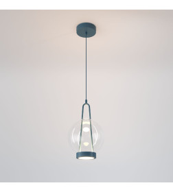 Подвесной светодиодный светильник со стеклянным плафоном 50267/1 LED синий Eurosvet