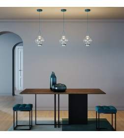 Подвесной светодиодный светильник со стеклянным плафоном 50267/1 LED синий Eurosvet