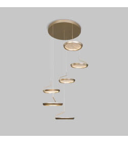 Подвесной светодиодный светильник 90034/6  золото Eurosvet