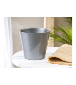 Горшок для орхидей D160 мм, 1,6л с дренажной вставкой (серый)