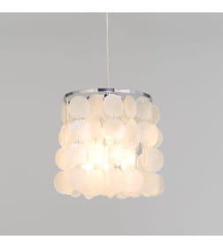 Подвесной светильник с перламутром 60185/1 хром/перлаиутр Eurosvet
