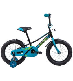 Велосипед NOVATRACK 16", VALIANT, черный, полная защита цепи, тормоз нож, короткие крылья, нет багажника