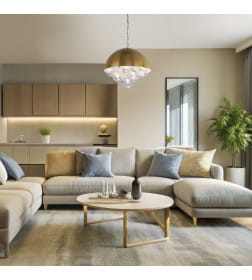 Подвесной светильник со стеклянными плафонами Smart 30177 латунь Smart Eurosvet