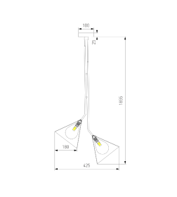 Подвесной светильник со стеклянными плафонами 70161/3 черный Eurosvet