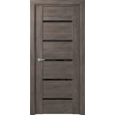 Дверное полотно D11 Дуб шале графит,стекло черное  2000х800х35мм