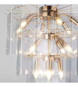 Подвесная люстра со стеклянными плафонами 60171 золото Eurosvet