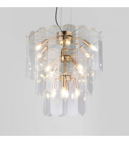 Подвесная люстра со стеклянными плафонами 60171 золото Eurosvet