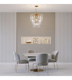 Подвесная люстра со стеклянными плафонами 60171 золото Eurosvet