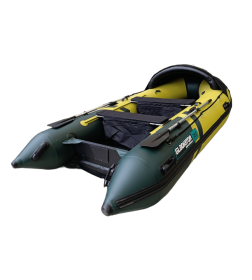 Надувная лодка GLADIATOR E380PRO желтый + темно-зеленый (5467C)