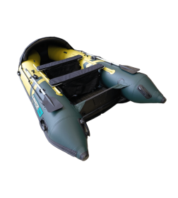 Надувная лодка GLADIATOR E380PRO желтый + темно-зеленый (5467C)