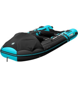 Лодка надувная GLADIATOR E450PRO черно-бирюзовый