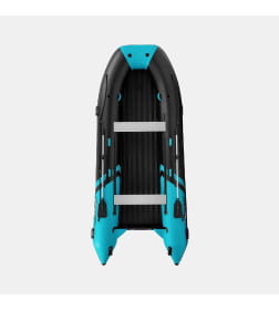 Лодка надувная GLADIATOR E450PRO черно-бирюзовый