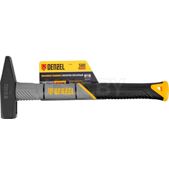 Молоток слесарный 500 гр кованый, фибергласовая рукоятка c TPR покрытием Denzel 10485 (10485) 
