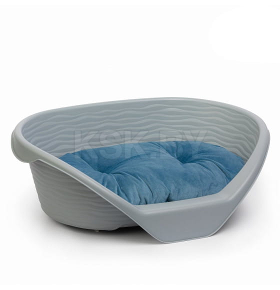 Лежак ALTA для кошек и собак пластиковый 610*415*205мм (с подушкой) (серый) М8410 (М8410) 