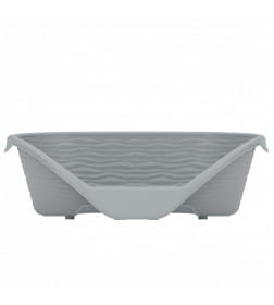 Лежак ALTA для кошек и собак пластиковый 610*415*205мм (с подушкой) (серый) М8410