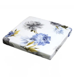 Подушка для сиденья "Серые пионы" 33x33 см (белый, серый, синий) MATEX CUADRO CONCEPT 41-979