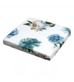 Подушка для сиденья "Бирюзовые пионы" 33x33 см (бирюзовый, белый) MATEX CUADRO CONCEPT 41-962