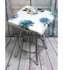 Подушка для сиденья "Бирюзовые пионы" 33x33 см (бирюзовый, белый) MATEX CUADRO CONCEPT 41-962