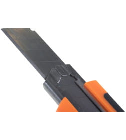 Нож с выдвижным лезвием 18 мм двухкомпонентный корпус, автоматический фиксатор Вихрь 73/10/10/4