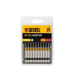 Бита TORX 20х50 мм сталь S2, шестигранный профиль (10 шт.) Denzel 11669