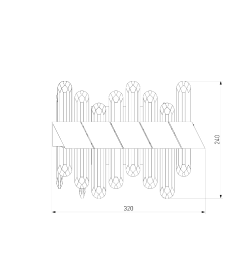 Настенный светодиодный светильник с хрусталем 420/1 Bogate's