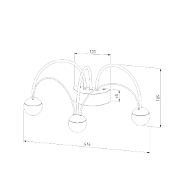 Настенный светодиодный светильник 90031/3 золото Eurosvet