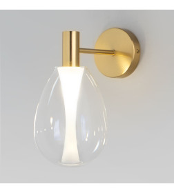 Настенный светильник со стеклянным плафоном 60175/1 латунь Eurosvet