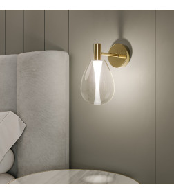Настенный светильник со стеклянным плафоном 60175/1 латунь Eurosvet