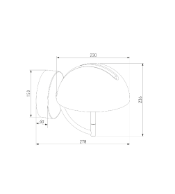 Настенный светодиодный светильник 50083/1 LED золото Eurosvet