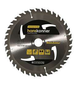 Диск пильный по дереву 165х36Tx20x2.2 мм Hanskonner H9022-165-20-36T