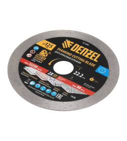 Диск алмазный отрезной 125х22,2 мм сплошной, мокрый рез HWD92 Denzel 731200