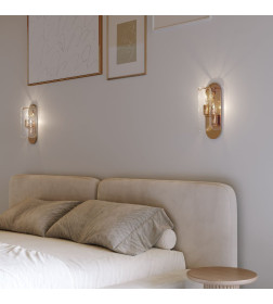 Настенный светильник со стеклянным плафоном 60170/2 золото Eurosvet