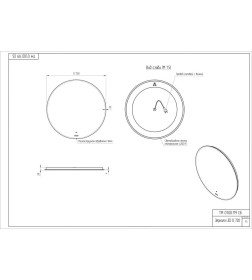 Зеркало CERSANIT ECLIPSE Fusion 72x72 с подсветкой круглое