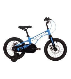 Велосипед NOVATRACK 16" Blast. Магнезиевая рама, синий, полная защ.цепи, диск.тормоз, короткие крылья