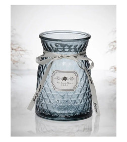 Ваза из цветного стекла с рельефным корпусом, 16 x 11,5 см 107974 Romantica Mallony