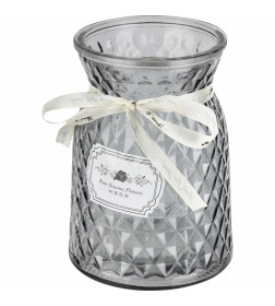 Ваза из цветного стекла с рельефным корпусом, 16 x 11,5 см 107974 Romantica Mallony