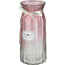 Ваза из цветного стекла с рельефным корпусом, 24 x 10,8 см с градиентом 107837 Romantica Mallony (107837) 