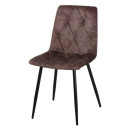 Стул "Регги" каркас Муар черный/велюр (Velluto 06 эспрессо) СРП-066 СоюзРегионПоставка (СРП 066) 