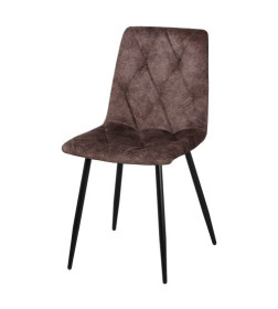 Стул "Регги" каркас Муар черный/велюр (Velluto 06 эспрессо) СРП-066 СоюзРегионПоставка