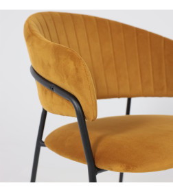 Стул AV 433, карри бархат Confetti chai tea/черный