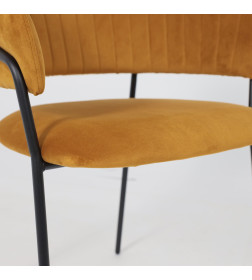 Стул AV 433, карри бархат Confetti chai tea/черный