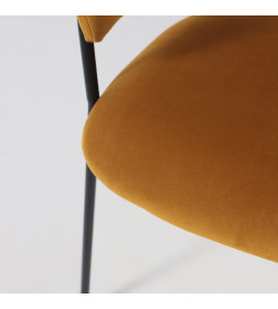 Стул AV 433, карри бархат Confetti chai tea/черный