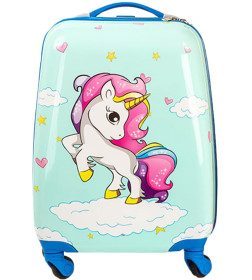 Чемодан на колесах Supra STS-1005-B (Turquoise Unicorn)