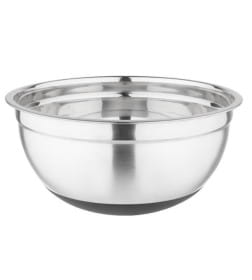 Миска 5,0 л нержавеющая сталь с пластиковой крышкой и силиконовым антискользящим дном Amarena Mallony