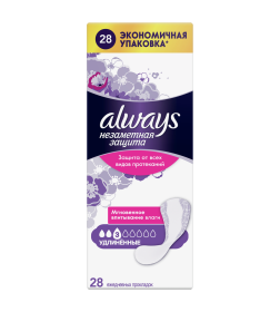 Олвэйз ежедневные Удлиненные DUO 28шт незаметная защита